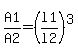 A1%2FA2+=+%28l1%2Fl2%29%5E3