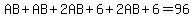 AB%2BAB%2B2AB%2B6%2B2AB%2B6=96
