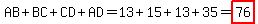 AB%2BBC%2BCD%2BAD=13%2B15%2B13%2B35=highlight%2876%29