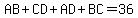 AB%2BCD%2BAD%2BBC=36