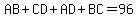 AB%2BCD%2BAD%2BBC=96