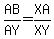 AB%2FAY+=+XA%2FXY