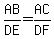 AB%2FDE+=+AC%2FDF