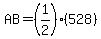 AB=%281%2F2%29%28528%29