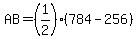 AB=%281%2F2%29%28784-256%29