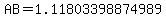 AB=1.11803398874989