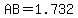 AB=1.732