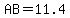 AB=11.4