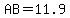 AB=11.9