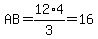 AB=12%2A4%2F3=16
