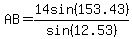 AB=14sin%28153.43%29%2Fsin%2812.53%29