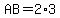 AB=2%2A3