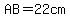 AB=22cm
