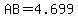 AB=4.699