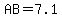 AB=7.1+