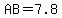 AB=7.8