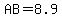 AB=8.9