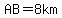 AB=8km