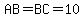AB=BC=10