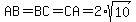 AB=BC=CA=2%2Asqrt%2810%29