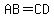 AB=CD