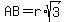 AB=r%2Asqrt%283%29