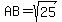 AB=sqrt%2825%29