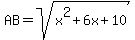 AB=sqrt%28x%5E2%2B6x%2B10%29