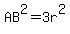 AB%5E2=3r%5E2