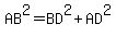 AB%5E2=BD%5E2%2BAD%5E2