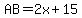 AB+=+2x%2B15