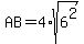 AB+=+4%2Asqrt%286%5E2%29