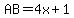AB+=+4x+%2B+1