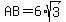 AB+=+6%2Asqrt%283%29