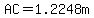 AC=1.2248m