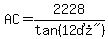 AC=2228%2Ftan%28%2212%B0%22%29