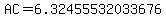 AC=6.32455532033676