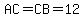 AC=CB=12