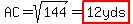 AC=sqrt%28144%29=highlight%2812yds%29