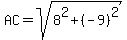 AC=sqrt%288%5E2%2B%28-9%29%5E2%29