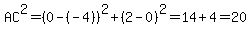 AC%5E2=%280-%28-4%29%29%5E2%2B%282-0%29%5E2=14%2B4=20