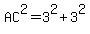AC%5E2=3%5E2%2B3%5E2