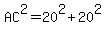 AC%5E2+=+20%5E2+%2B+20%5E2