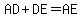 AD%2BDE=AE