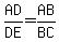 AD%2FDE+=+AB%2FBC