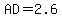 AD=2.6