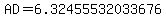 AD=6.32455532033676