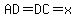 AD=DC=x