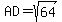 AD=sqrt%2864%29