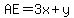 AE=+3x%2By